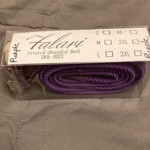 Falari Purple Stretch Braided Belt 2XL